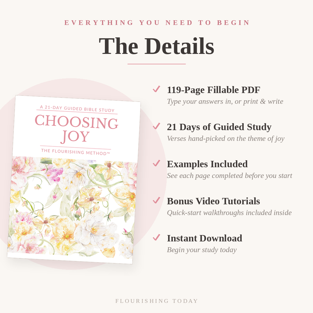 Choosing Joy 21-day guided Bible study the details