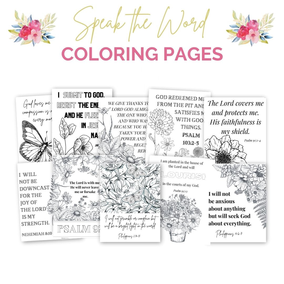 SPEAK THE WORD Color Pages