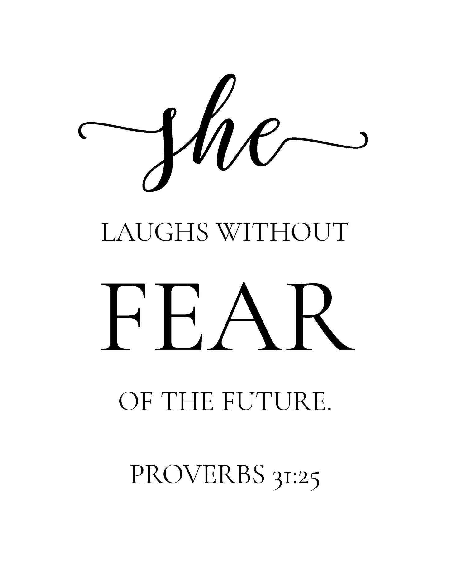 She laughs without FEAR Printable