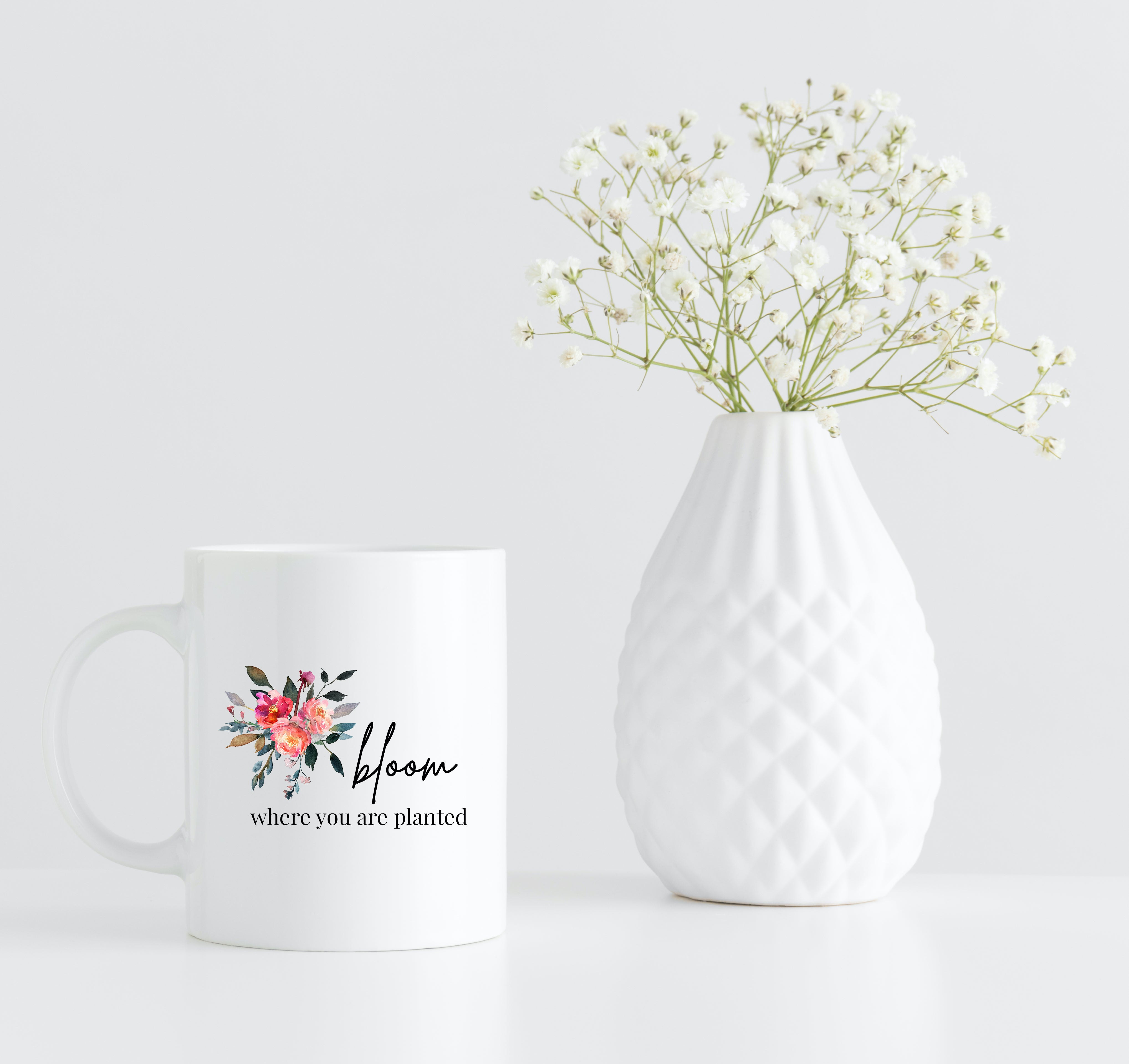 Bloom Where You Are Planted Handmade Mug