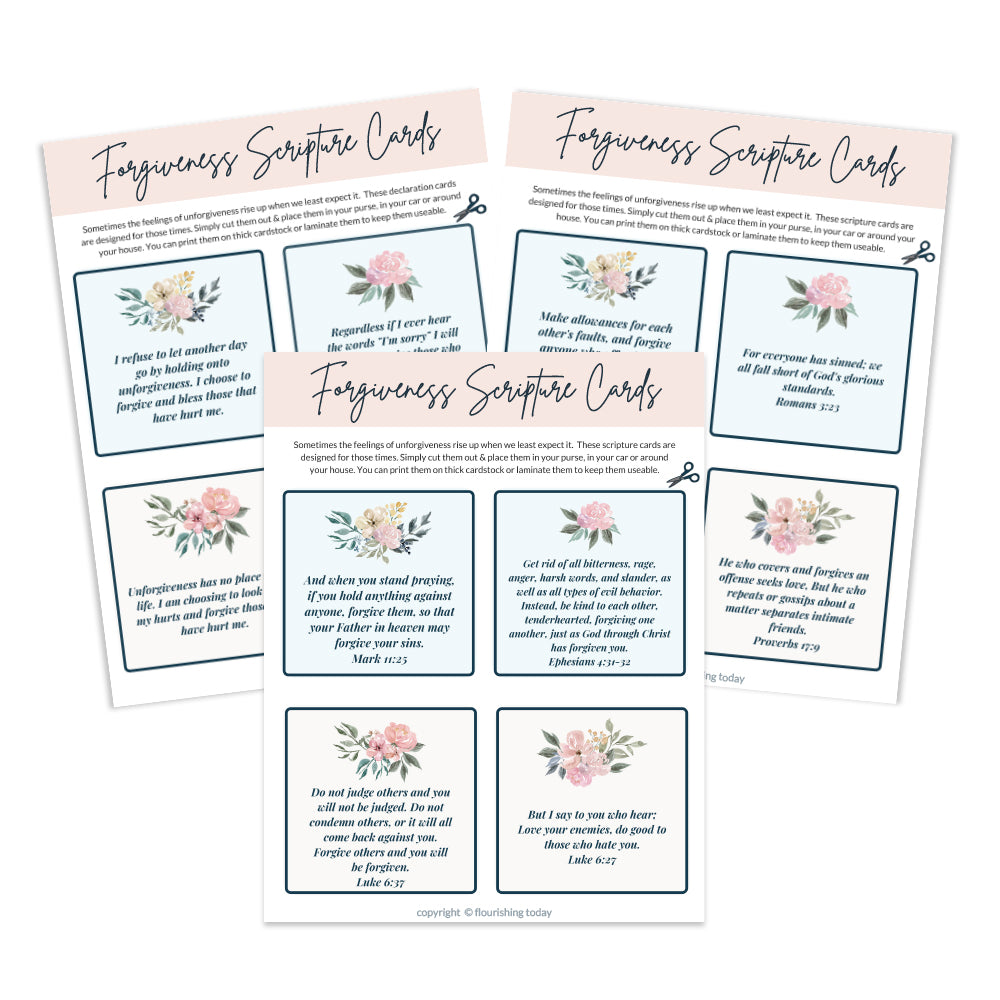 Forgiveness Scripture & Declaration Cards