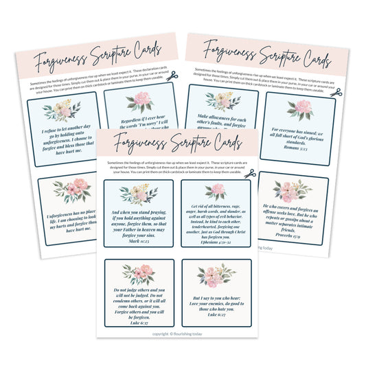 Forgiveness Scripture & Declaration Cards