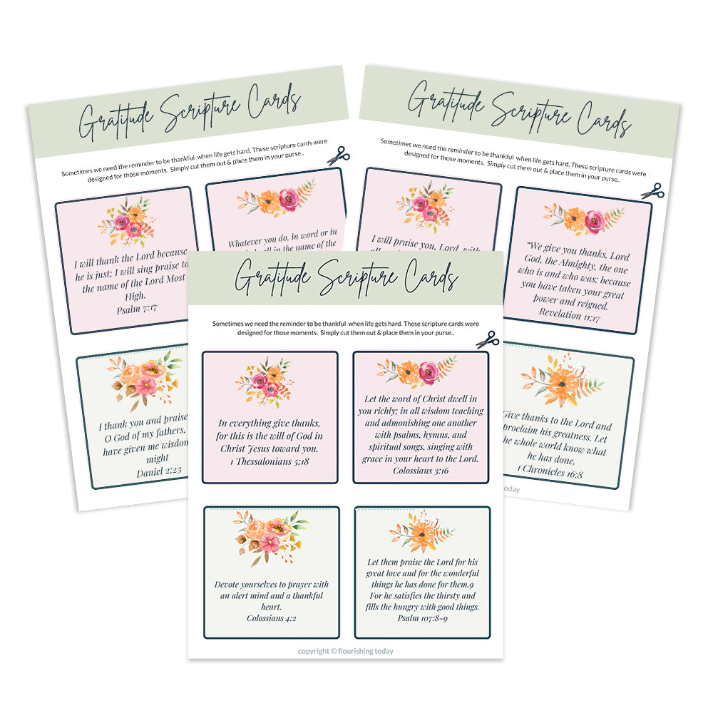 Gratitude Scripture Cards