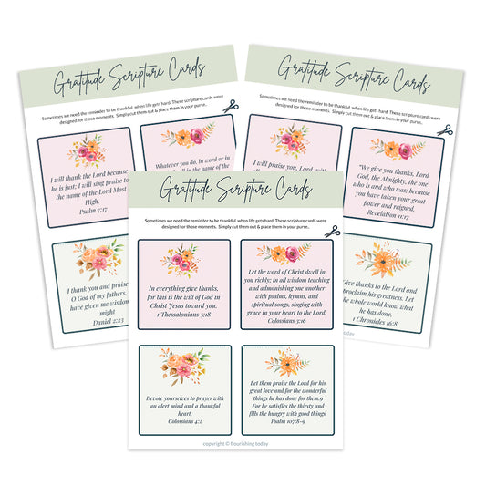 Gratitude Scripture Cards