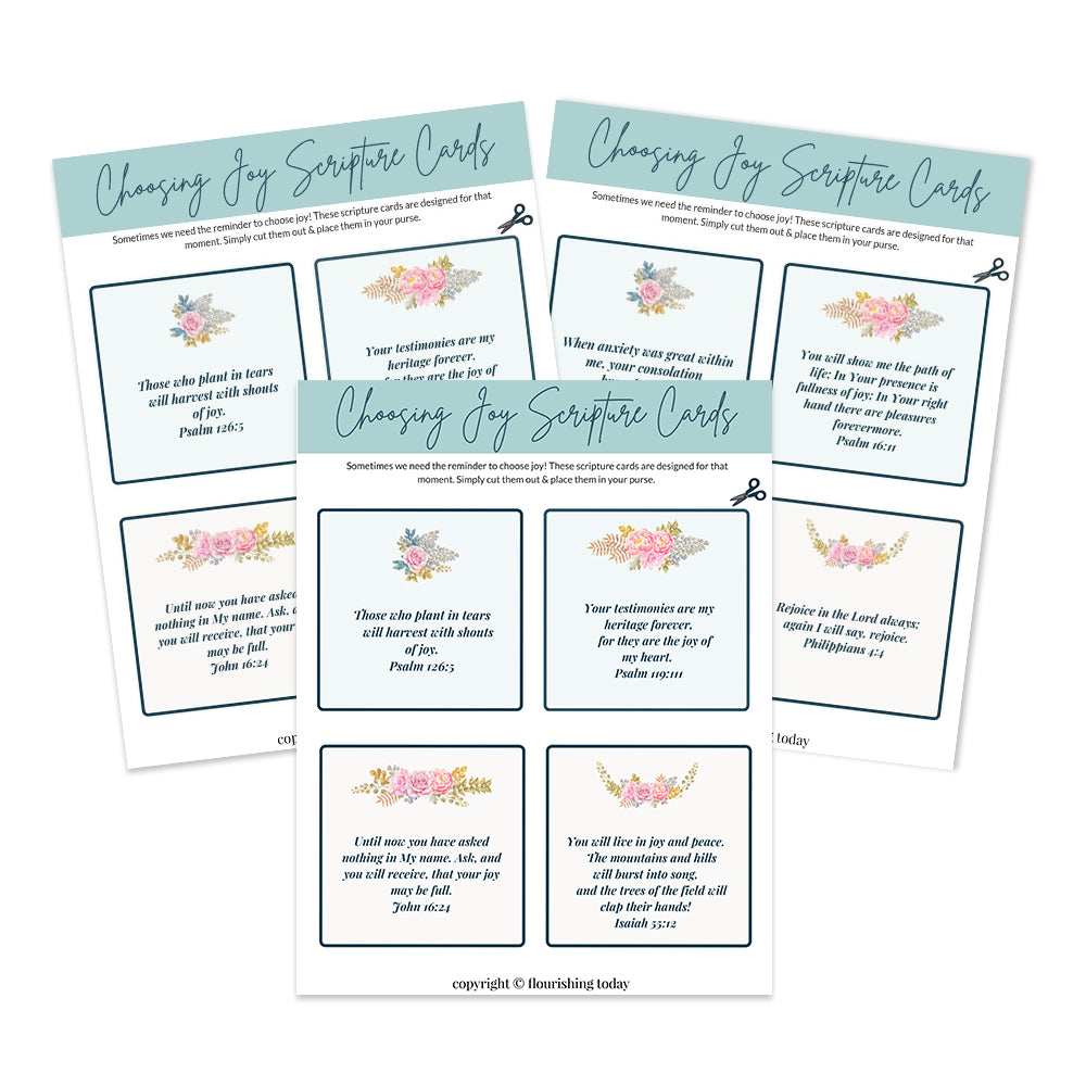 Choosing Joy Scripture Cards