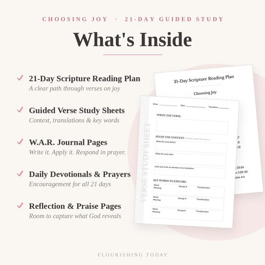 Choosing Joy 21-day guided Bible study whats inside