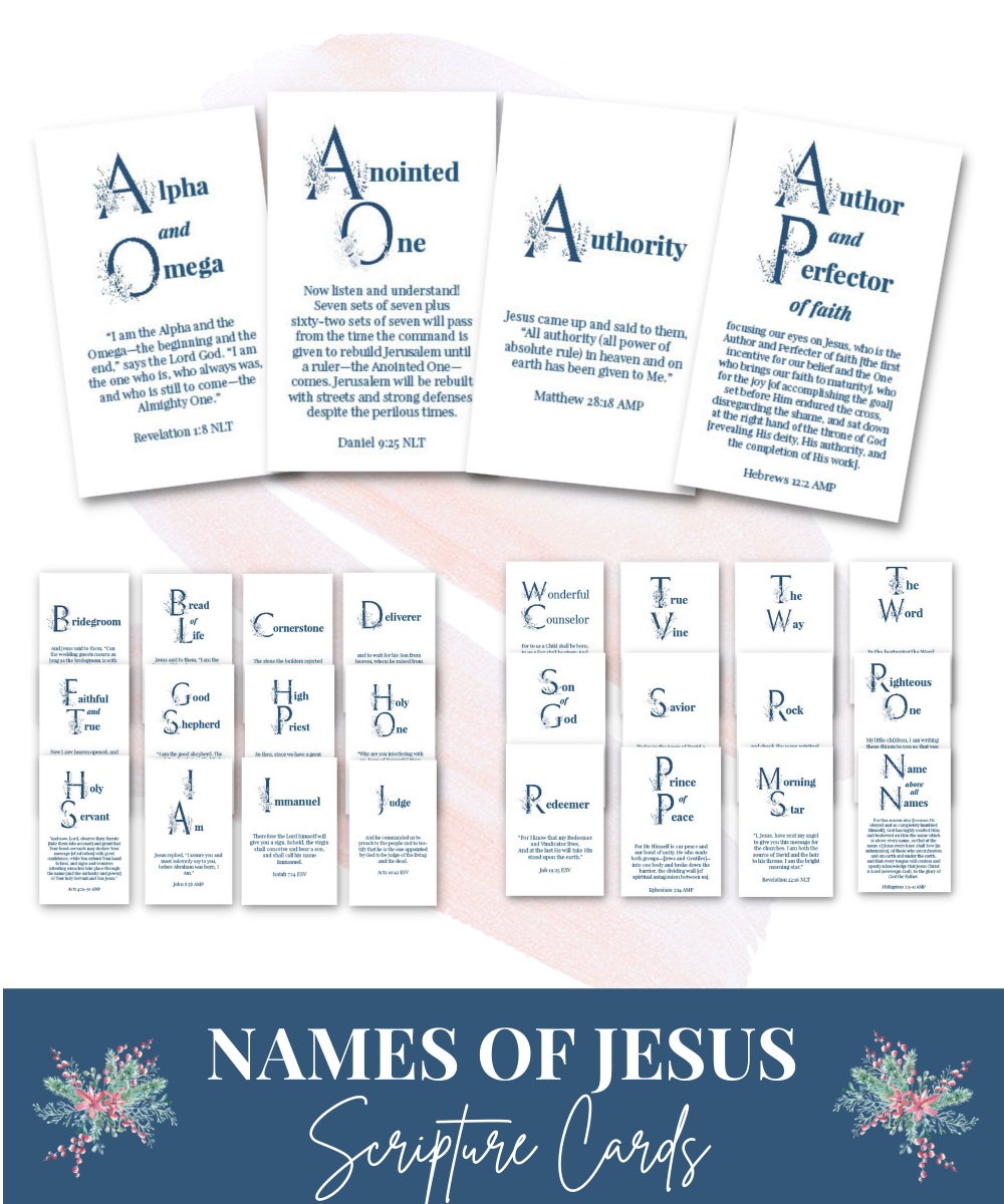 Names of Jesus Printable Scripture Cards