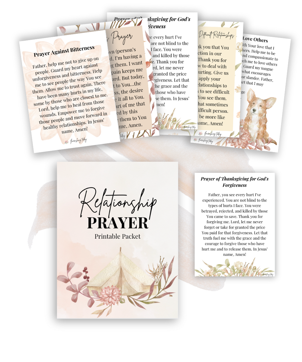 Relationship Prayer Printable Packet