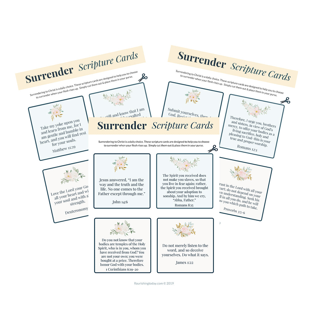 Surrender Scripture Cards