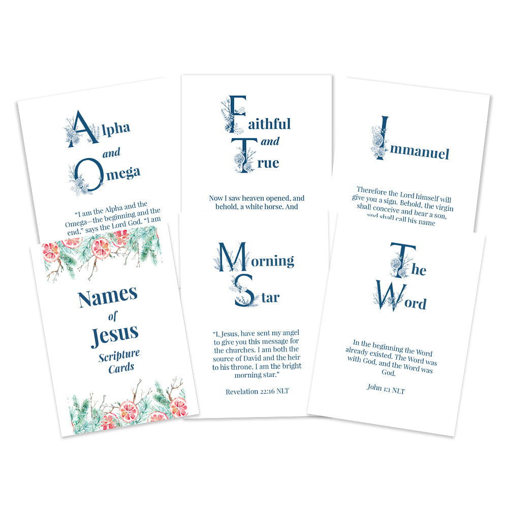 Names of Jesus Printable Scripture Cards